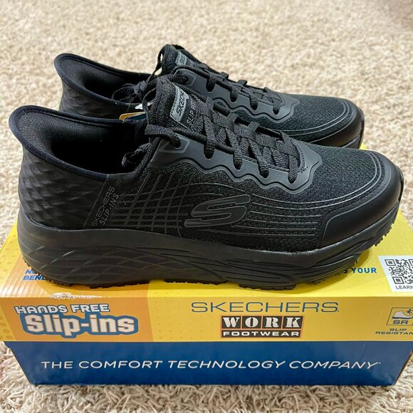 Skechers Men’s Slip-ins Max Cushioning Elite Slip Resistant Work Shoes, Size 9 - Picture 1 of 16